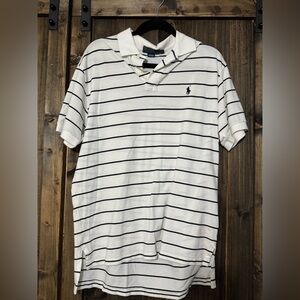 Polo by Ralph Lauren Black and White Striped Polo Shirt